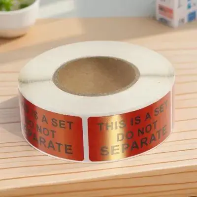 مجموعة من ملصقات ملصقات تعبئة الشحن تحذيرية لا تفصل ملصقات تعبئة لاصقة متينة عالية التباين