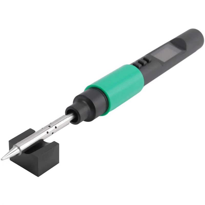 AD23-1Set PTS200 V2 PD 100W Electric Solder Iron Portable Fast Heating Tin Open Source Black For PD3.0 Firmware Upgrade , B2 Tip