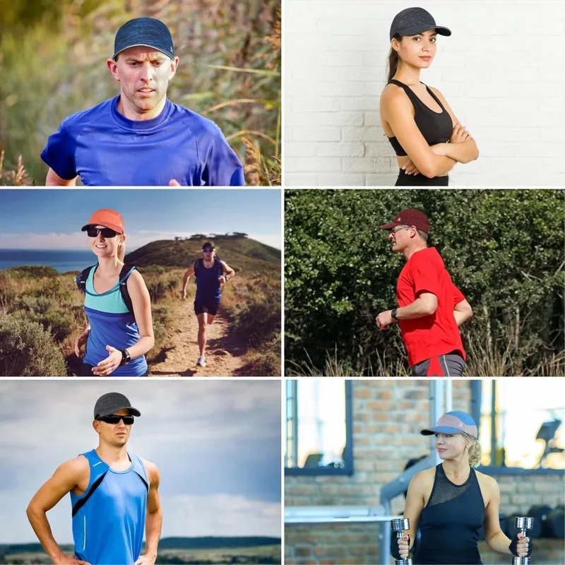 GADIEMKENSD Running Hat Lightweight Quick Dry Reflective Unisex M40