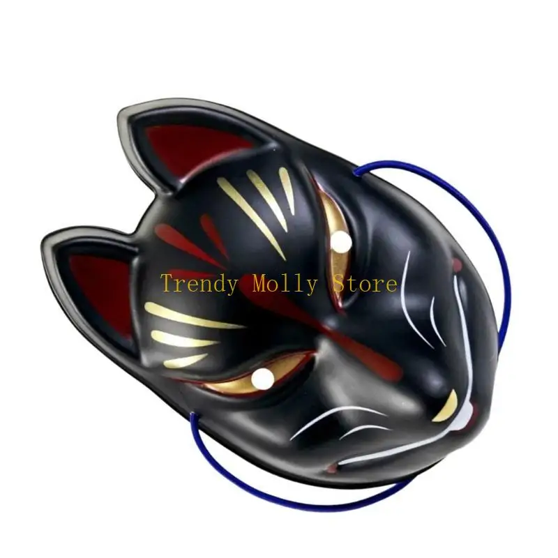 N5KB Foxes Mask Halloween Mask Full Face Mask Japanese Anime Cosplays Mask for Party