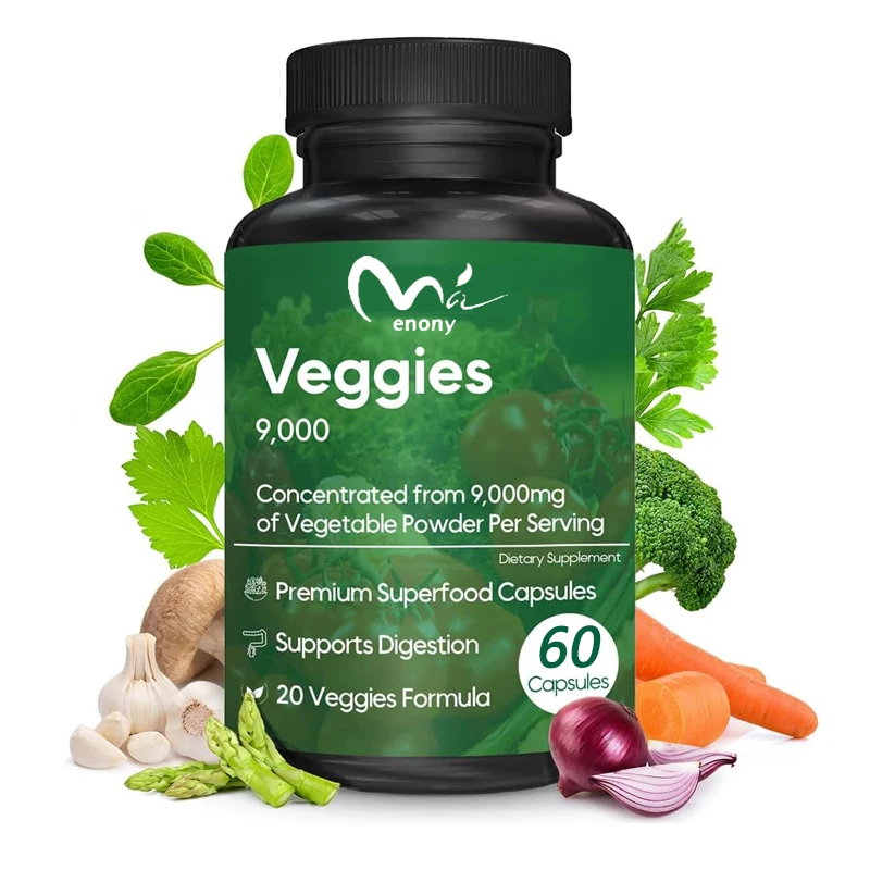 

Improve your digestive support, immune system, vegetarians, and natural antioxidants, with 60 capsules of 20 super vegetables