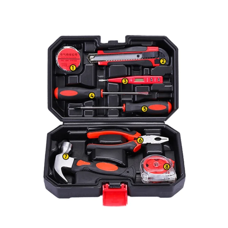 

Suitable forPortable Home Hardware Repair Kit 9pcs High-Performance Steel Tool Set Car Repair Manual Toolbox