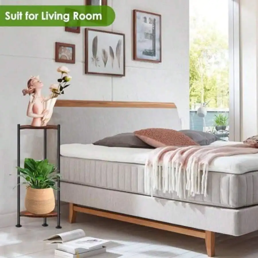 Plant Stand Indoor Outdoor 30'' Tall Plant Stands For Indoor Plants Heavy Duty Indoor Plant Shelf 2 Tier Flower Stand For Living