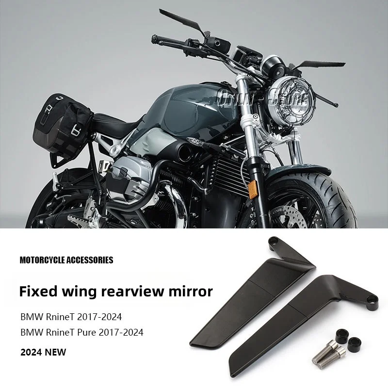 

For BMW Motorcycle Accessories Fixed Wing Rearview Mirror R Nine T RnineT Pure Universal Rotating Adjustable Wind Wing Rear