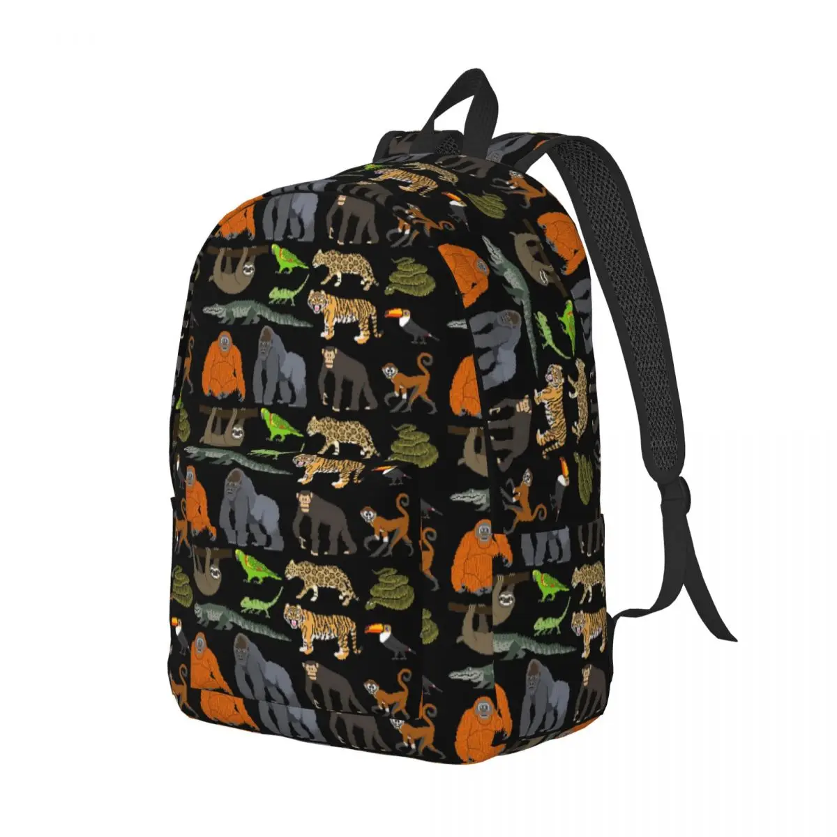 Rainforest Animals - The Kids' Picture Show Backpack Student Boys Girls BookBag Kids School Bag Laptop Shoulder Bags