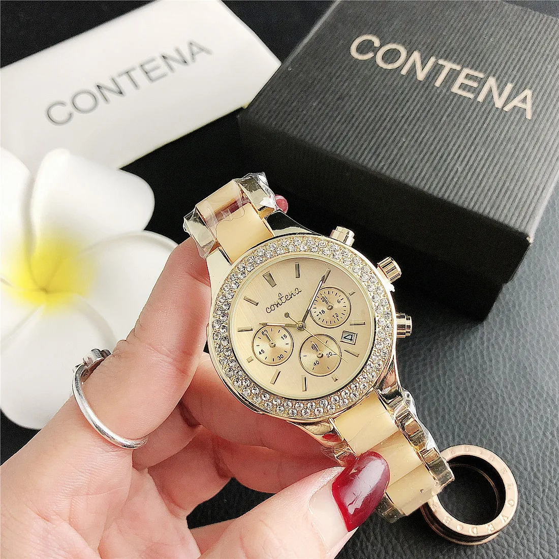 New Fashion Women Watches Stainless Steel Bracelet Ladies Quartz Watches Luxury Diamond Women Wristwatch Clock Reloj de Mujer image 3