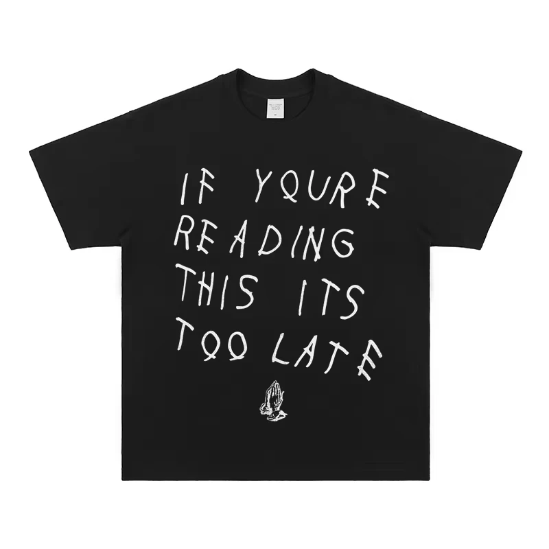 2025 صيف جديد دريك تي شيرت تقليدي العنق الراب الأمريكية الرجال المرأة موضة عادية تي شيرتات قصيرة الاكمام بلايز كبيرة الحجم المحملة