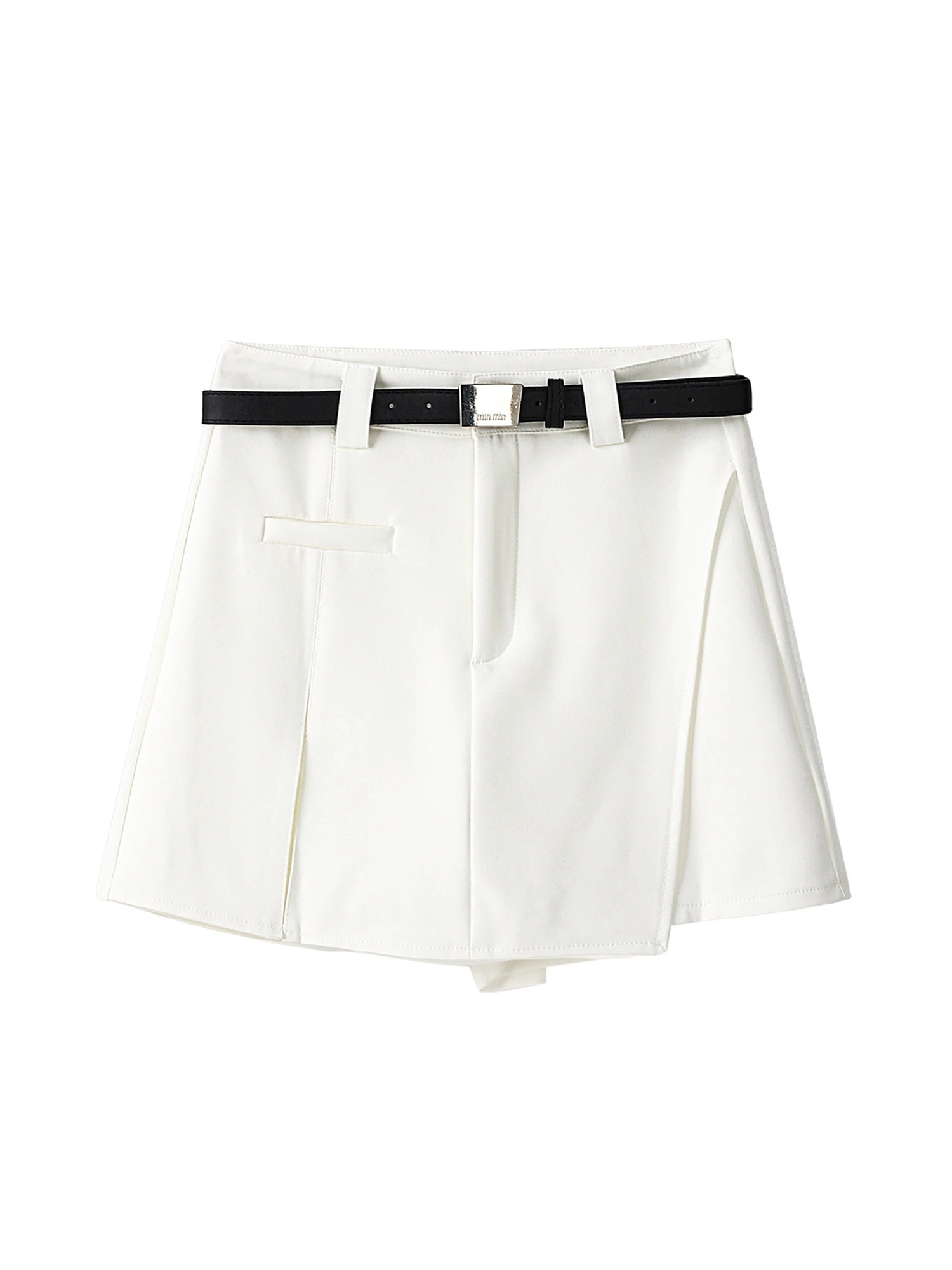 

Women White A-line Mini Skirt Shorts Vintage Patchwork Skirt Harajuku Korean Style Y2k Shorts Skirts 2000s Clothes Spring Summer