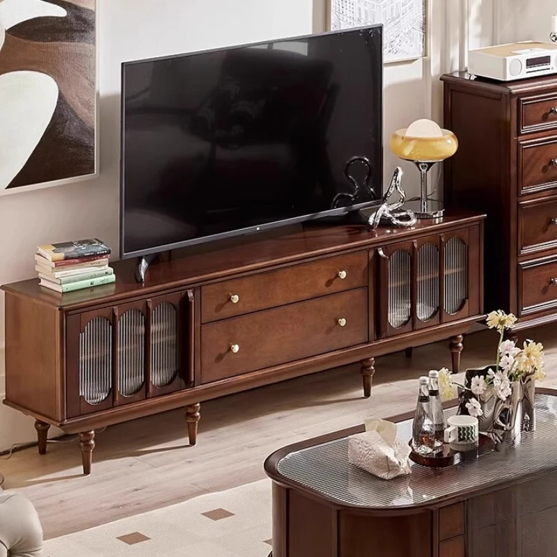 

Solid Wood Luxury TV Cabinet Storage Design Universal Entertainment Tv Table Living Room Modern Wall Archivadores Furniture