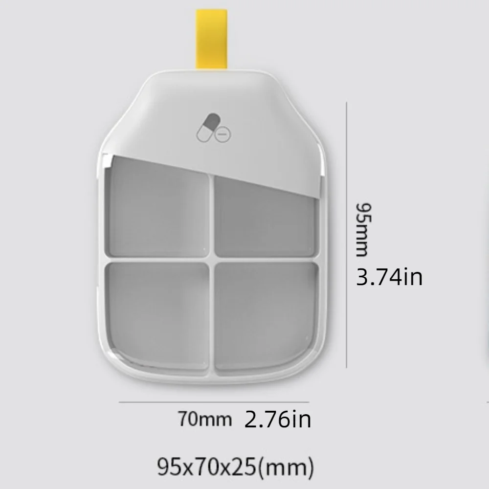 MINI 5 Grids Travel Pill Dispenser กันฝุ่นปิดผนึก MINI กล่องยาทนทานน้ําหนักเบารายสัปดาห์กรณียาแยกยา