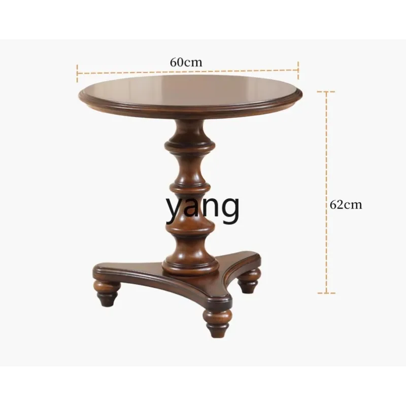LMM solid wood living room side sofa side cabinet corner few round