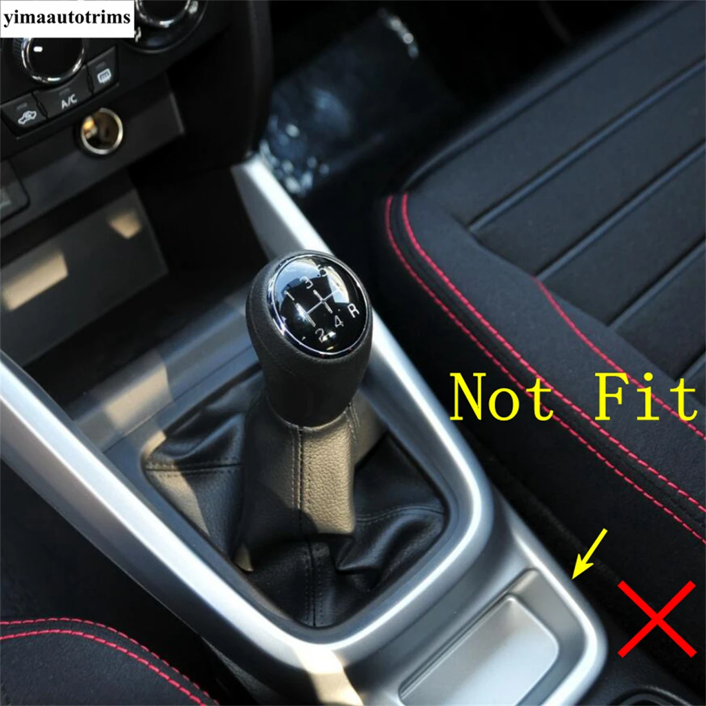 Central Control Gear Shift Panel Water Cup Holder Frame Cover Trim Carbon Fiber Accessories For Suzuki Vitara Escudo 2015 - 2023