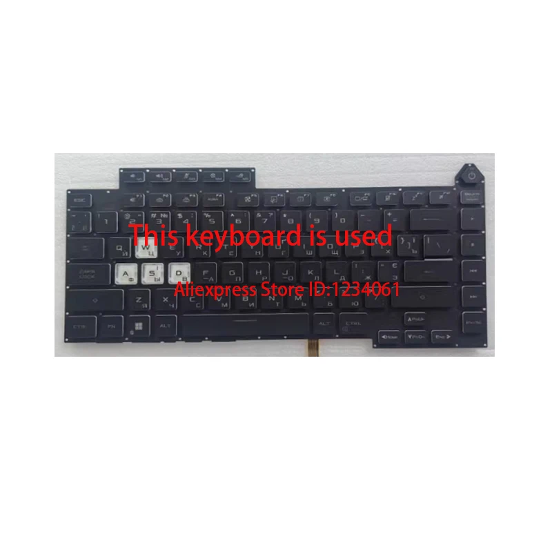 Russian Replacement Keycap Key For Asus ROG Strix G15 G513Q G513RC G513RM G513RW G513QR Laptop Keyboard KEY & Clips