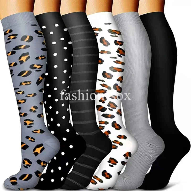 24 Compression Socks For Men Women 20-30mmHg Blood Circulation Prevention Varicose Veins Sports Socks Gym Outdoor Hiking Running