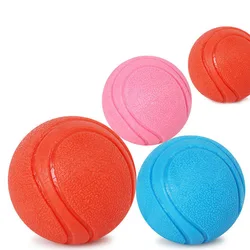 HOOPET Dog Toy Rubber Ball Bite-resistant Ball Toy for Dogs Puppy Teddy Pitbull Red Color Solid Ball S-XL Pet Supplies