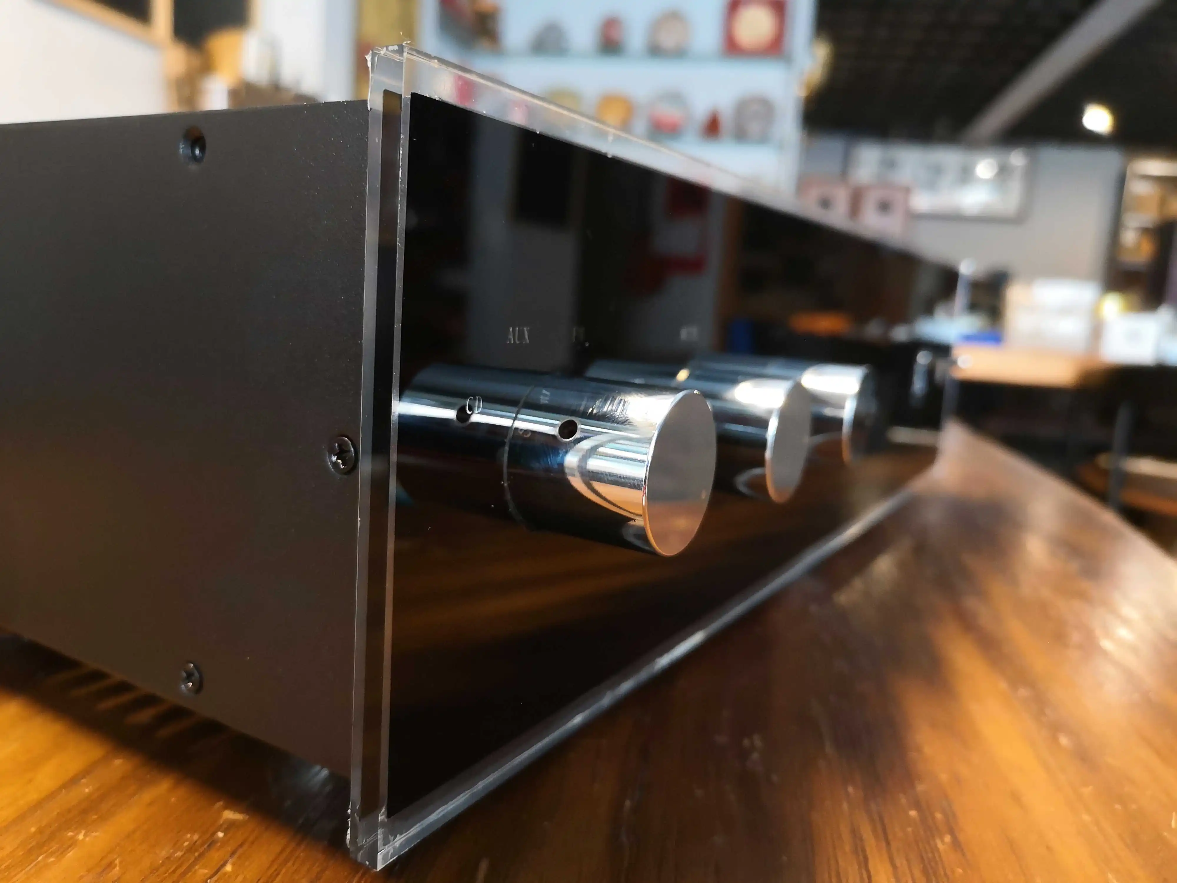 

Klimo tube preamplifier DIY chassis acrylic panel +Steel body Installing box for amp DIY 430x110x260mm