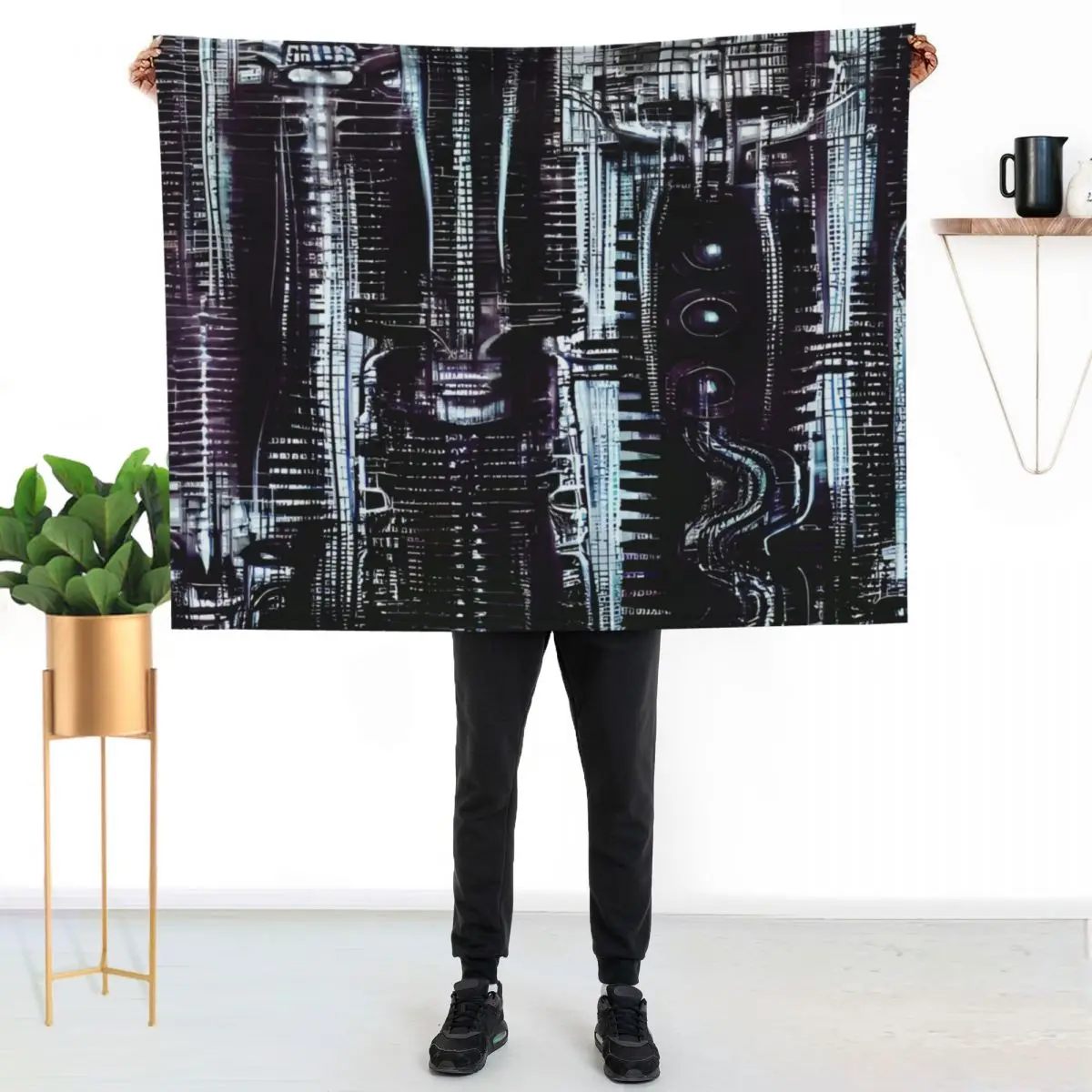 HR Giger Steampunk Pattern Throw Blanket Summer Softest Fashion Sofas Luxury Brand heavy to sleep For Decorative Sofa Blankets