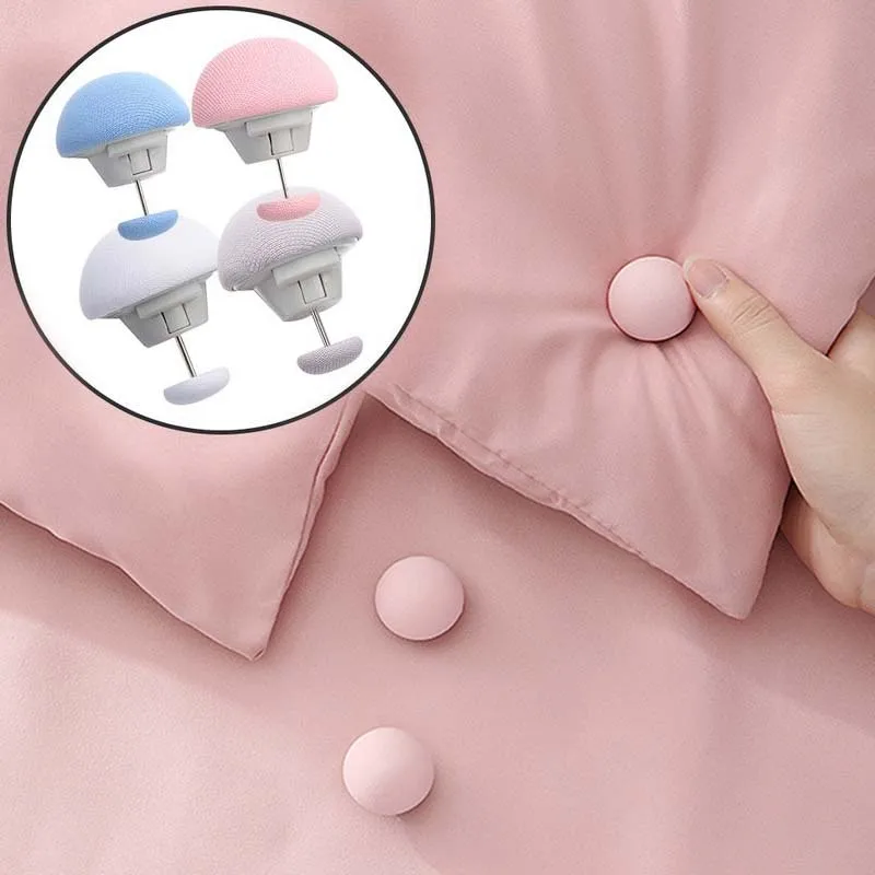 4Pcs Pilz Quilt Ständer Rutschfeste Nordic Clips für Bettlaken Decke Clip Kleidung Pegs Abdeckungen Verschluss Clip halter