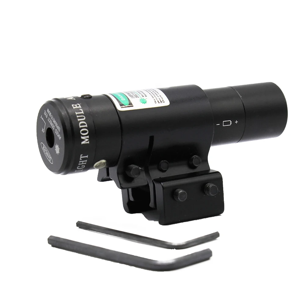 Soporte de riel de alcance de mira de haz láser de punto verde rojo para caza de pistola de aire de Rifle