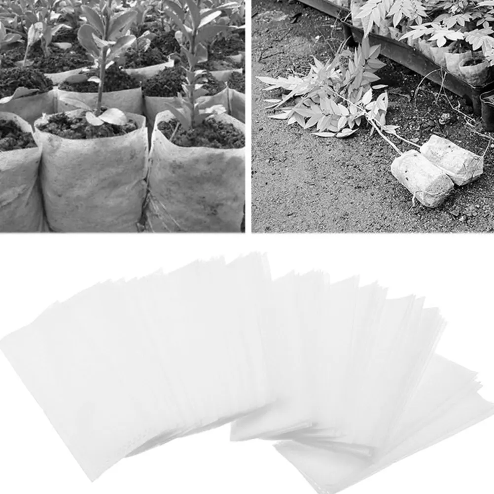 

400pcs Biodegradable Non-Woven Plant Grow Bags 8X10Cm 9X11Cm 9X12Cm 10X10Cm Eco Nursery Bags For Vegetables Fruits Flowers