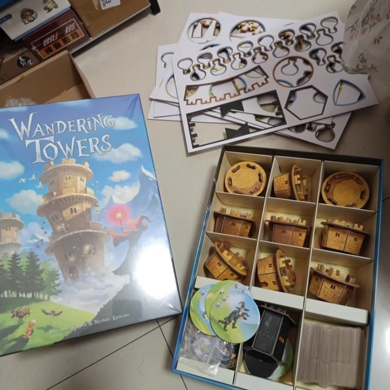 

Стратегическая настольная игра «Блуждающие башни» для 1-6 игроков: головоломка по строительству башен, тренировка мышления, семейная настольная игра для вечеринок