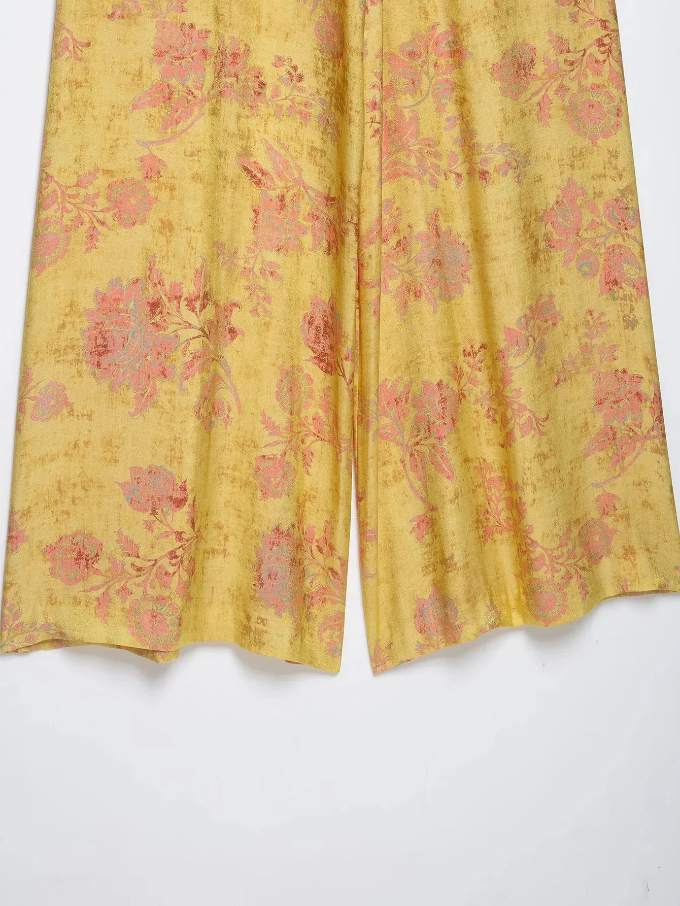 KONDALA Damen Elegantes Vintage Bedrucktes Hosenset mit Seilknoten-Hemden, Lange Hosen 2026 Frühling Herbst Urlaub High-Street-Set – Detail 22