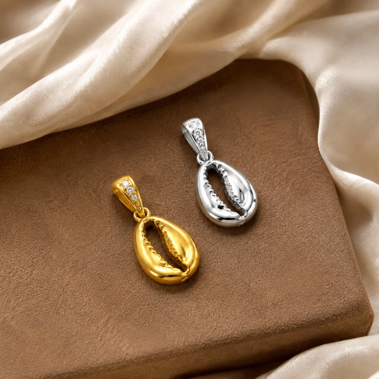 ZHENL Niedliche Y2K Ästhetik Ozean-Serie Tier-Anhänger Charms Vergoldeter Edelstahl DIY Kette Jubiläums-Geburtstags-Schmuck – Detail 14