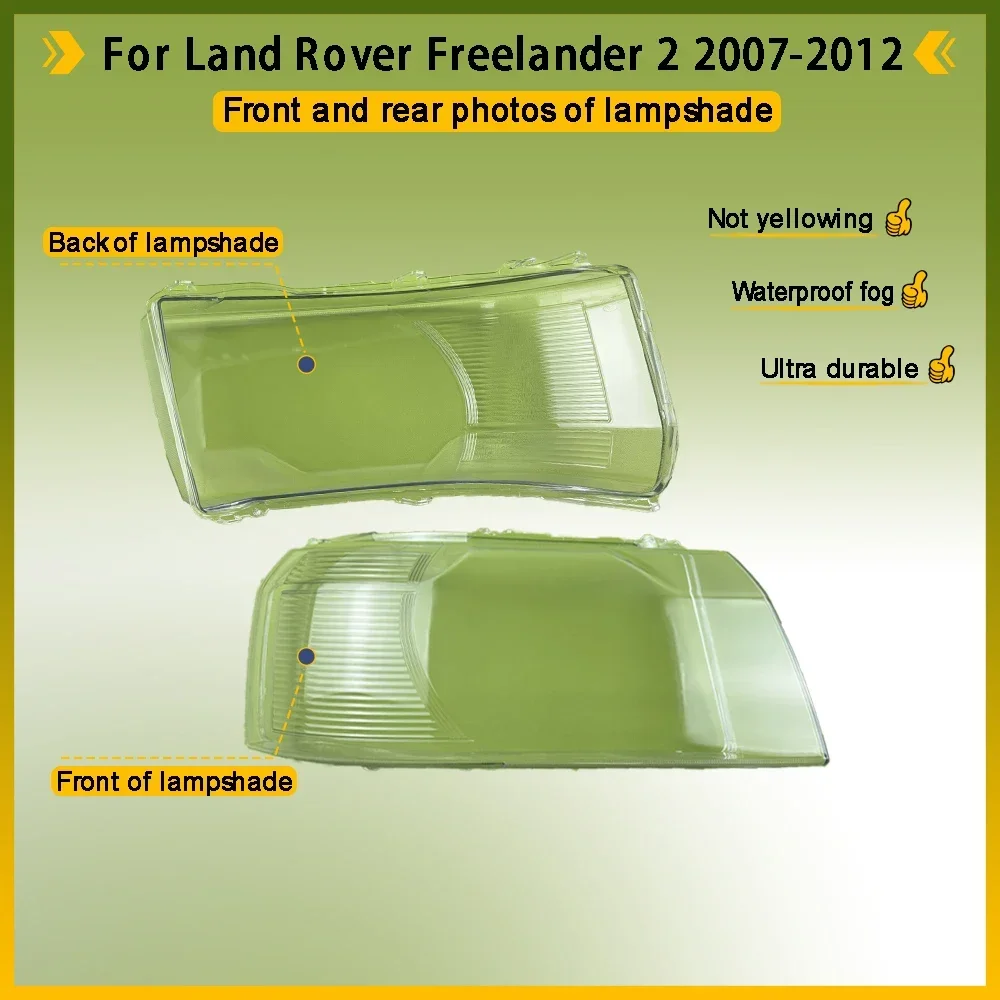 Front Headlamp Cover Lampshade Case Lens Transparent Headlight Shell For Land Rover Freelander 2 2007 2008 2009 2010 2011 2012