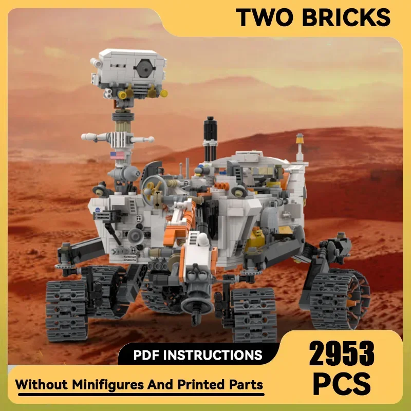 Moc Building Blocks Space Exploration Mars Rover Model Technical Bricks Aviation Collection DIY Assembly Toys Kids Gifts