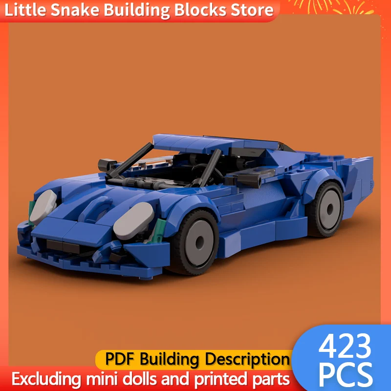 Speed Racing Car Model MOC Building Bricks Twin Tail Sports Car Modular Technology Children Holiday Gifts Assemble Toys Suit