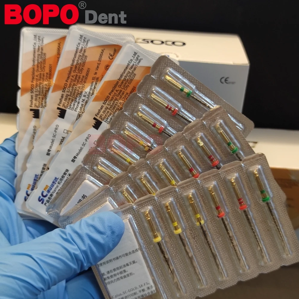 6pcs/pack COXO SOCO SC PRO Dental Root Canal File Heat-Activated Rotary Nitinol Tooth Pulp Thermally Activated Nickel-Titanium