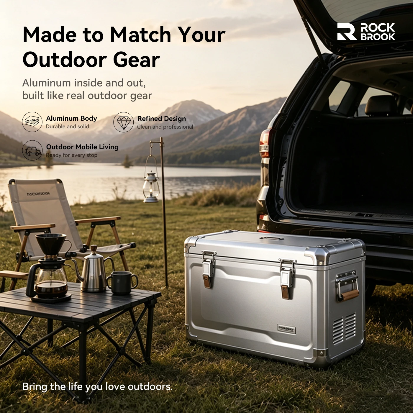 N87 High End 35L 38QT Aluminum Alloy Cabinet Minus 18C Fast Cooling Low Noise 12V 24V DC Overlanding Portable Car Refrigerator