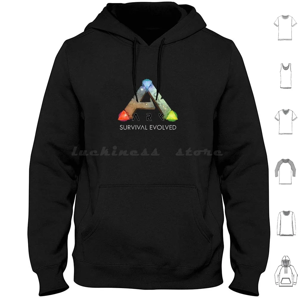 Ase Game Hoodies Long Sleeve Gamer Games Logo Ark Survive Evolve Survival Evolved Ark Survival Evolved Dinosaurs Video