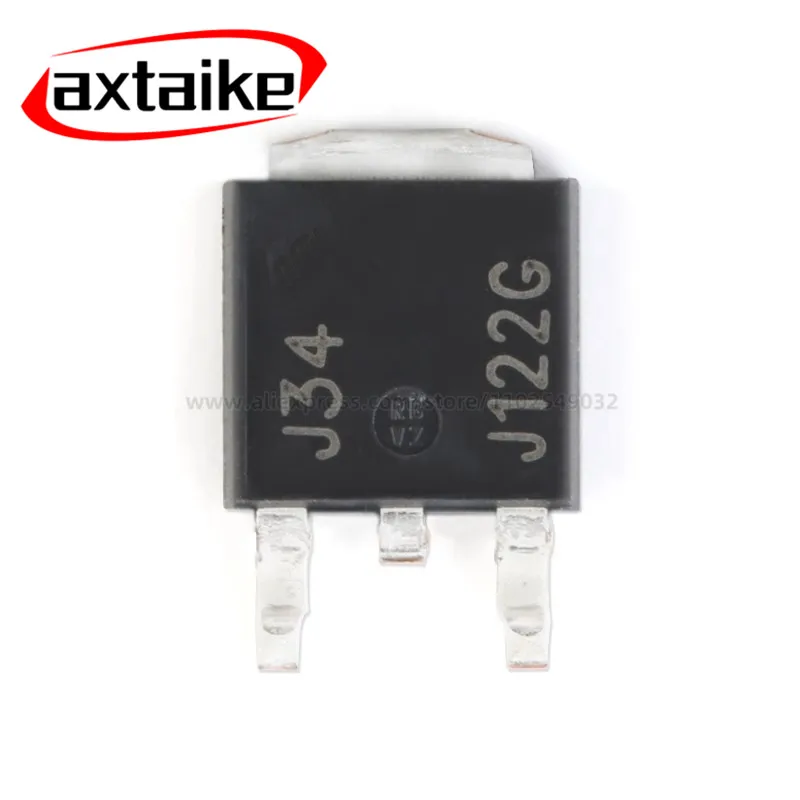 Transistor de SMD, 100V 8A, MJD122, MJD122T4, MJD122T4G, J122G, TO-252-2, NPN, 5 PCes