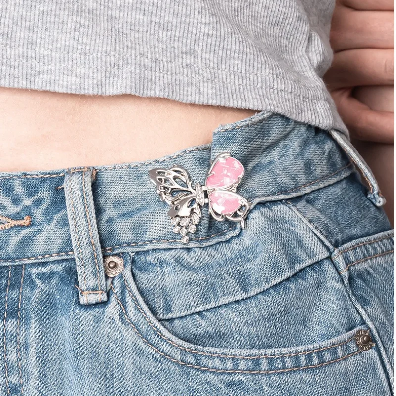 

Butterfly Waist Adjusters Waists Cinching Clip for Pants Jeans Waists Tighteners for Oversized Waist Adjust Nonsewing