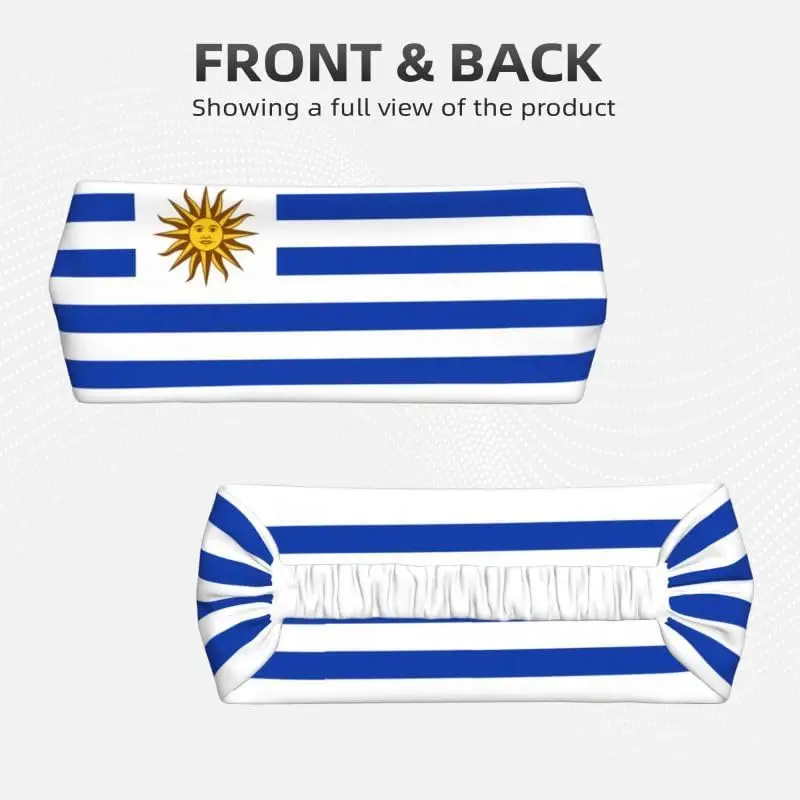 Custom Flag Elastic Headband for Women Men Moisture Wicking Sweatband Sports Hair Band for Running Football Tennis Unisex
