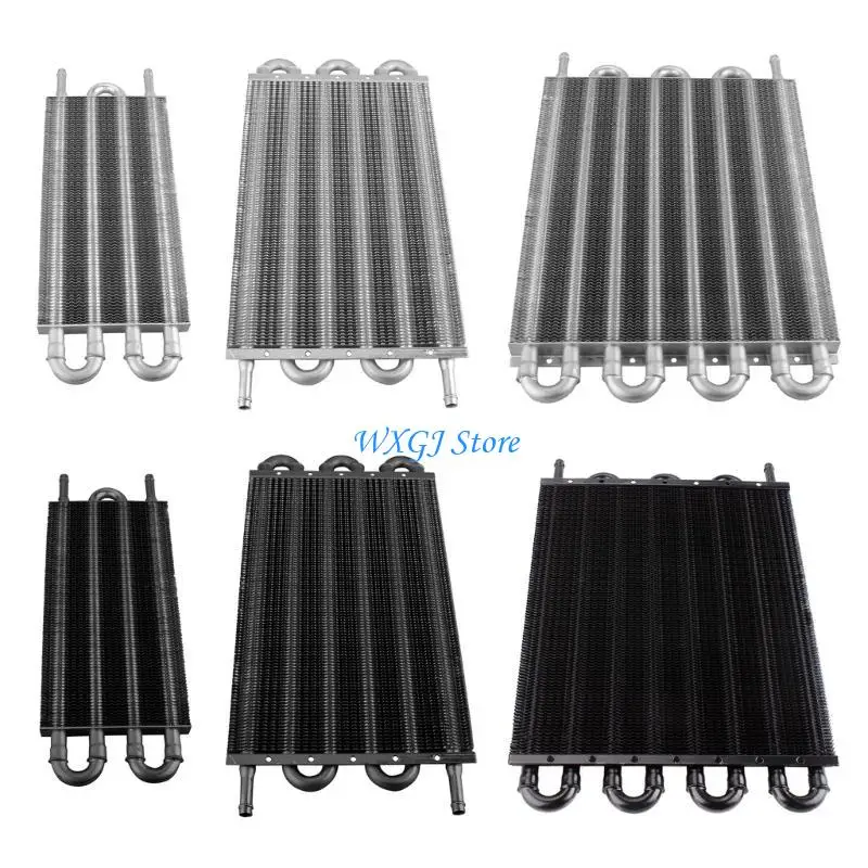 

37JE Heavy Duty Universal Aluminum Alloy Remote Transmission Oil Cooler Automatic Manual Radiator Converter 4 Row 6 Row 8 Row