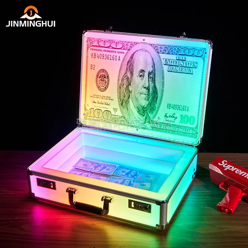 Night Club VIP Service Advertising LED Light Box Custom Logo Presenter Briefcase Style Bottle Glorifier for Champagne