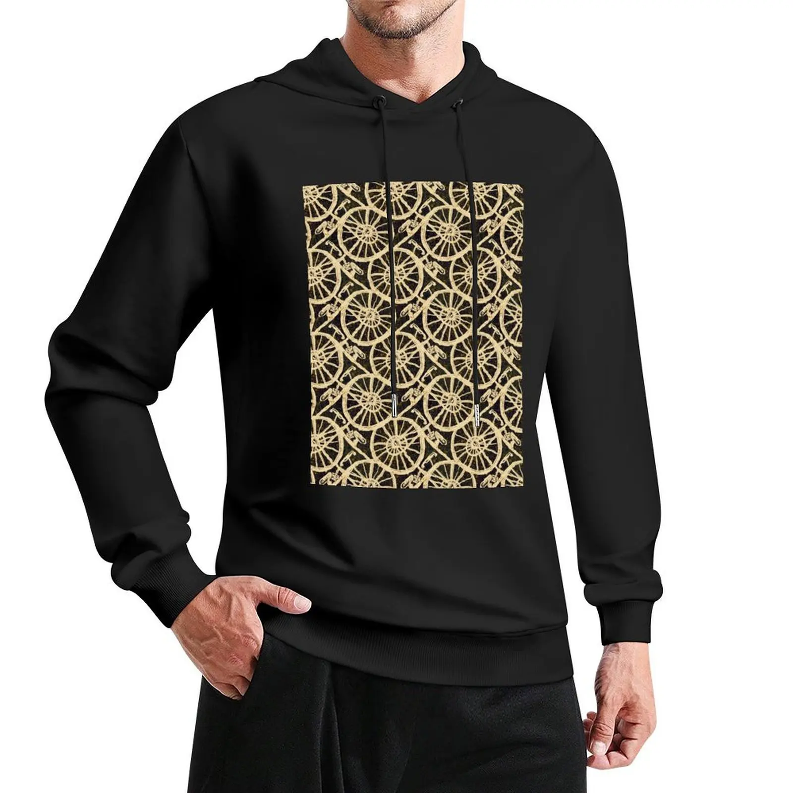 

Interlocking Bicycle Pattern (cream + splatter paint) Pullover Hoodie anime clothes hoodies and sweatshirts new