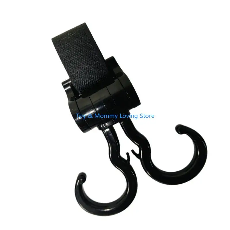 Y1QF Stroller Hook for Hanging Bag Pram Hook Stroller Hook 360 Degree Rotating Loop
