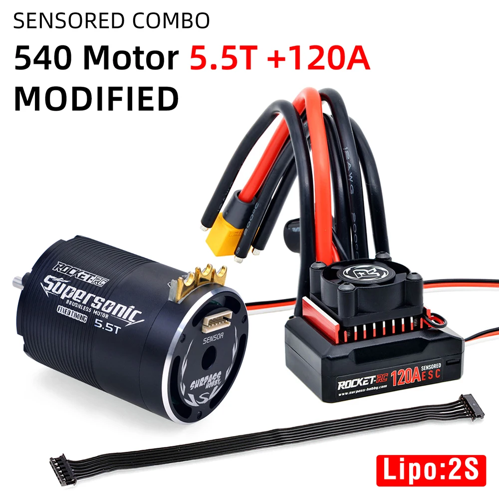 Rocket-RC supersonique sensoriel sans balais 540 4.5T 5.5T 6.5T 8.5T 10.5T 13.5T 17.5T 21.5T moteur 