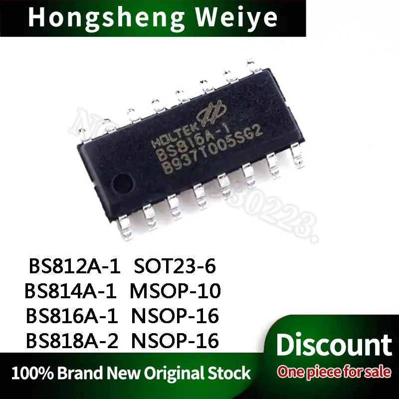 10Pcs New BS816A-1 NSOP-16 812A-1 SOT23-6 814A-1 MSOP-10  818A-2 NSOP-16 touch button IC chip low standby current