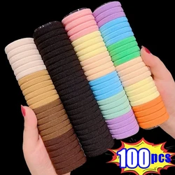 Elastic Hair Bands Women Girls Mini Colorful Hair Rubber Bands Basic Nylon Ponytail Holder Scrunchie Headwear Ties Wholesale