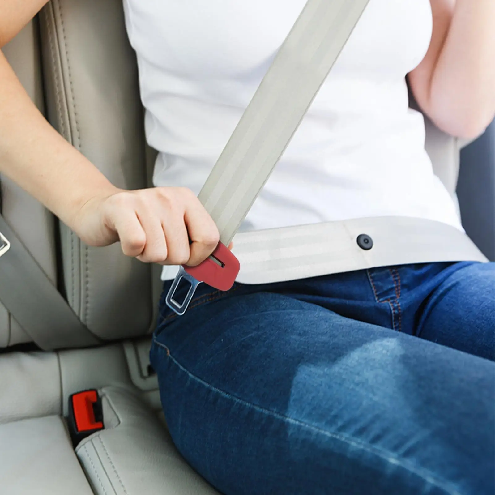 Silicone Anti-Scratch Protector Guard Seatbelt Buckler Protector Seat Belt Clip Cover For Auto Trucks SUV RVs Garages Men Women