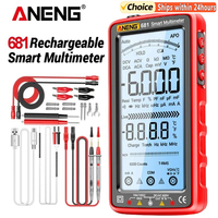 ANENG 681 Rechargable Digital Professional Multimeter Non-contact Voltage Tester AC/DC Voltage Meter LCD Screen Current Tester