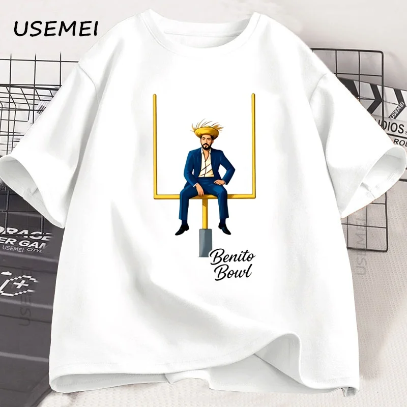 بينيتو السلطانية تي شيرت باد باني نصف الوقت سوبر السلطانية 2026 التي شيرت النساء الرجال موضة قصيرة الأكمام Y2k الملابس القطن الجرافيك المحملة