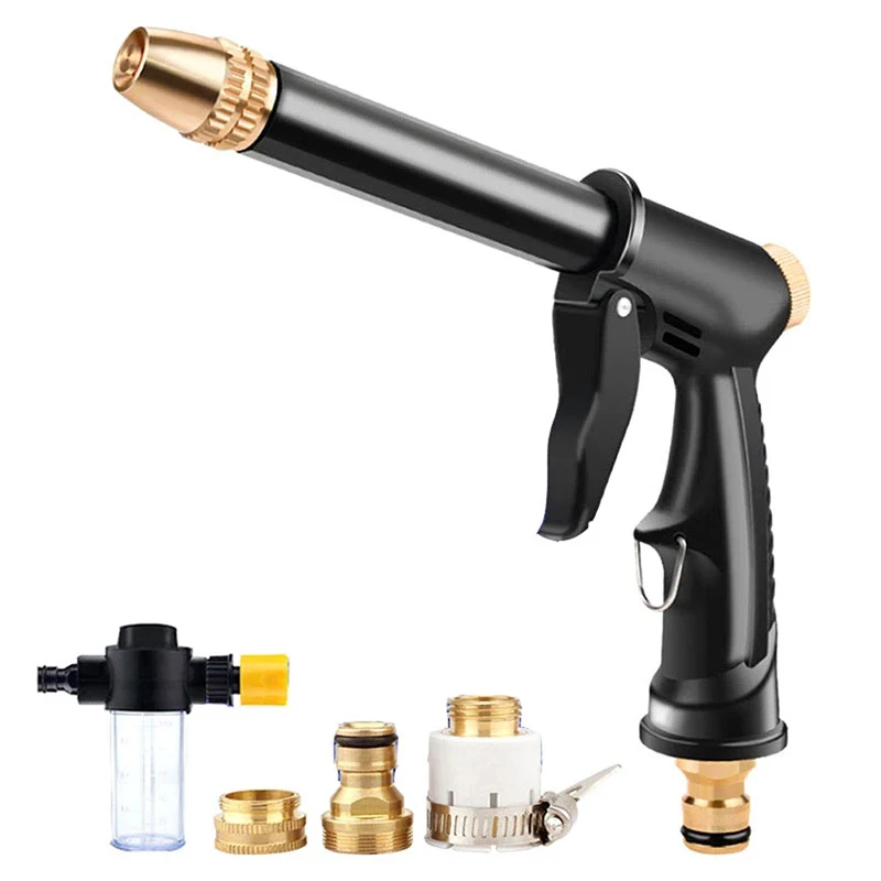 

High Pressure Water Gun for Car Washing Garden Watering Hose Nozzle Sprinkler Foam Jug Water Faucet Joint Quick Connector