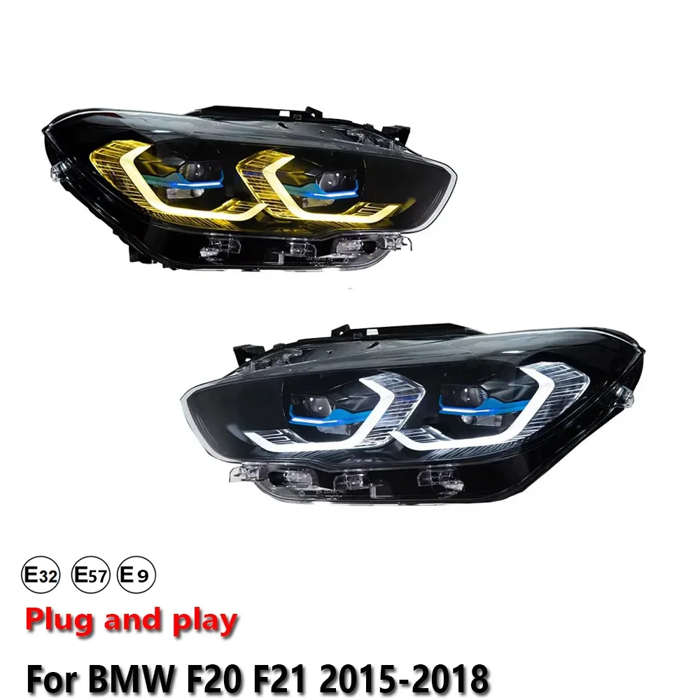 Car  Accessories Headlights For BMW F20 F21 2015-2018 DRL Projector Front Headlamp Brake Turn Signal Plug And Pla