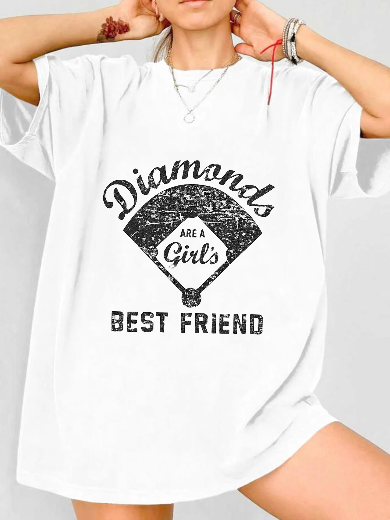 

【WDS0062】Plus size women's round neck short sleeve T-shirt with elastic half sleeves and trendy prints