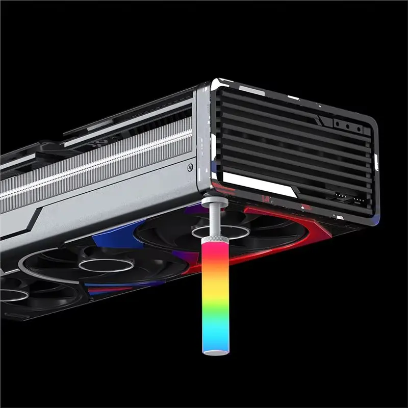 M51K-5V 3Pin ARGB Graphics Card Brace GPU Support Bracket 80-130MM Adjustable Telescopic Rotary Screw For Vertical GPU Holder